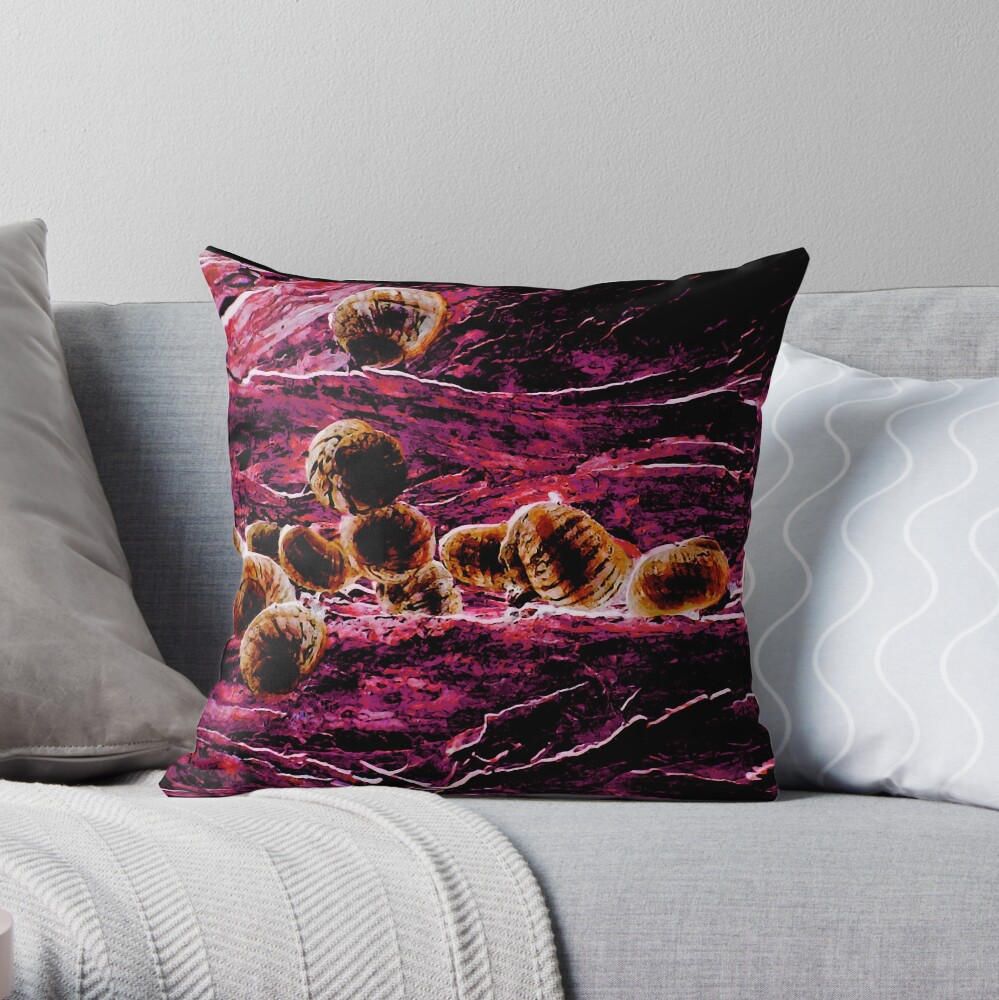 Snails Blood Throw Pillow