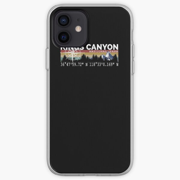 Kings Canyon National Park With Awesome GPS Location Design iPhone Soft Case