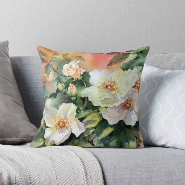 Val's Roses Throw Pillow