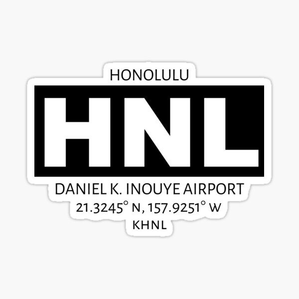 Honolulu Airport HNL Sticker