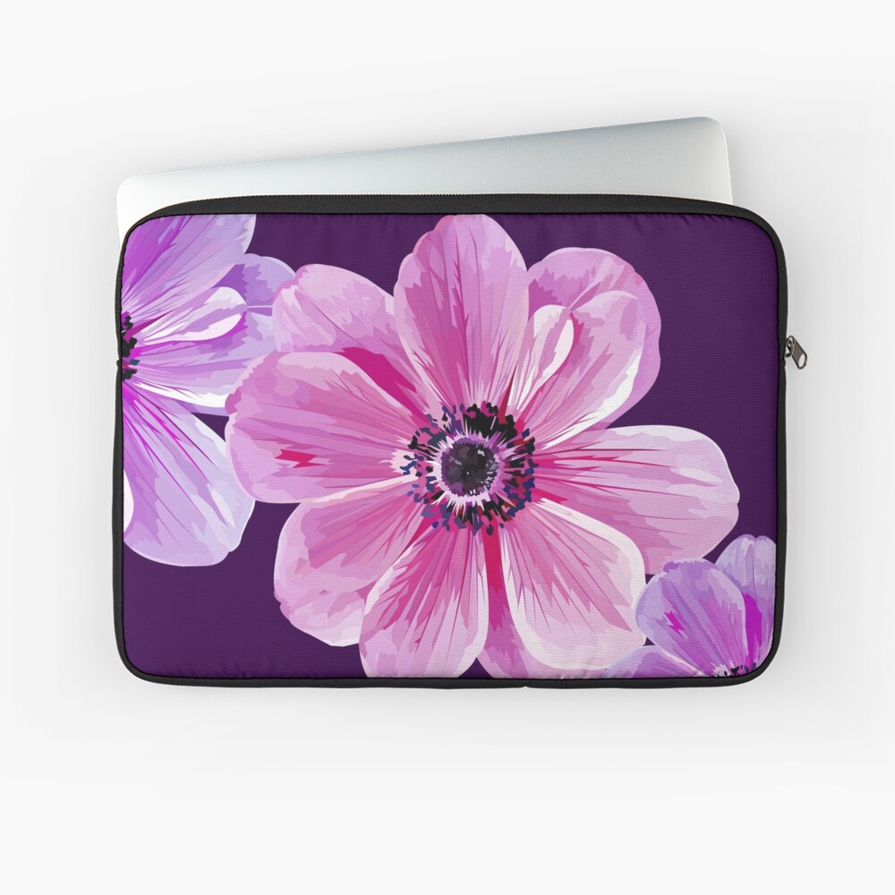 Pink Flower Power Laptop Sleeve