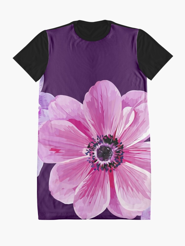 Alternate view of Pink Flower Power Graphic T-Shirt Dress