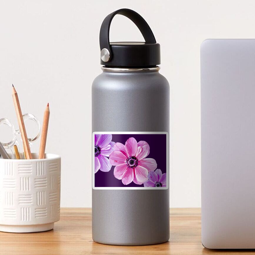 Pink Flower Power Sticker