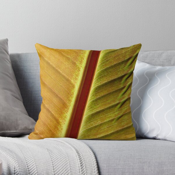 bronze leaf Throw Pillow