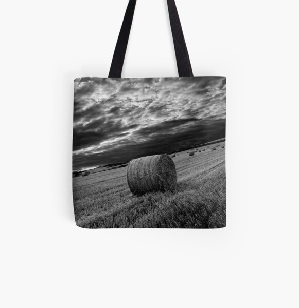 Straw Bales All Over Print Tote Bag