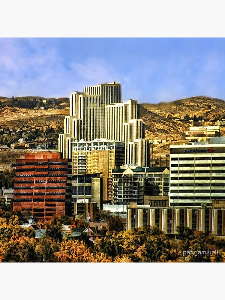 Thumbnail 4 of 4, Pillow, Sunset Over Reno designed and sold by pat gamwell.