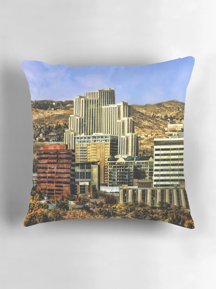 Thumbnail 3 of 4, Pillow, Sunset Over Reno designed and sold by pat gamwell.
