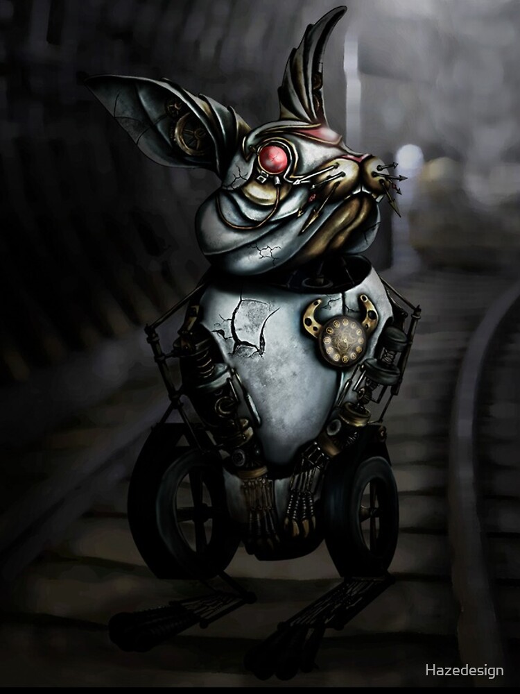 Thumbnail 4 of 4, iPhone Case, Clockwork White Rabbit designed and sold by Hazedesign.