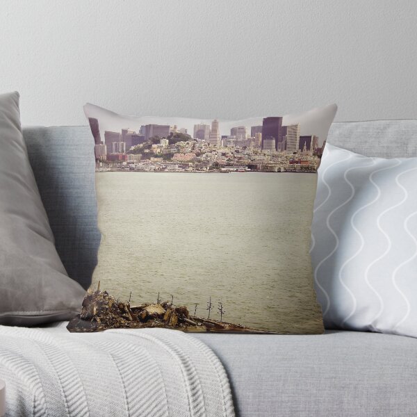 The 5-Star View from Alcatraz. Throw Pillow