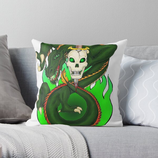 Dragon Sword Throw Pillow