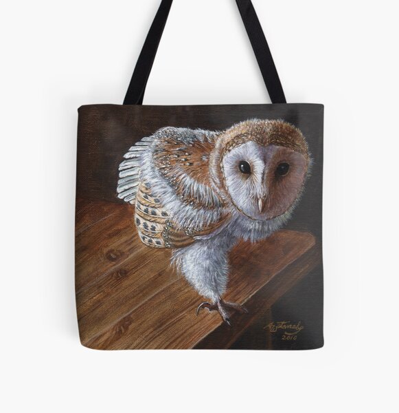 Baby Barn Owl All Over Print Tote Bag