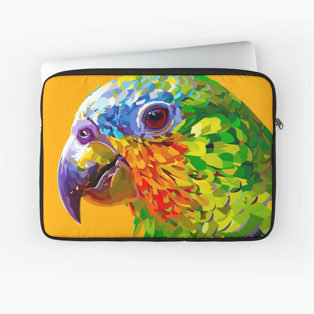 Rainbow colored parrot Laptop Sleeve