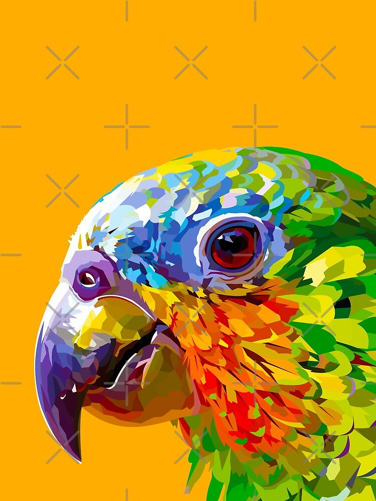 Rainbow colored parrot by Elviranl
