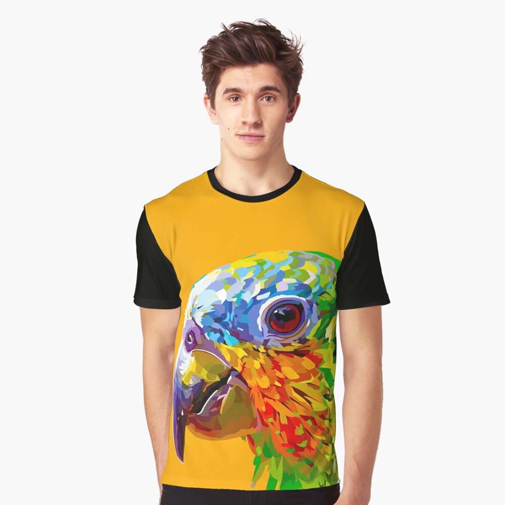 Rainbow colored parrot Graphic T-Shirt