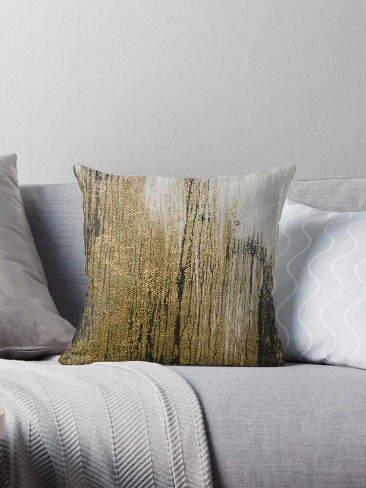 black and gold throw pillows