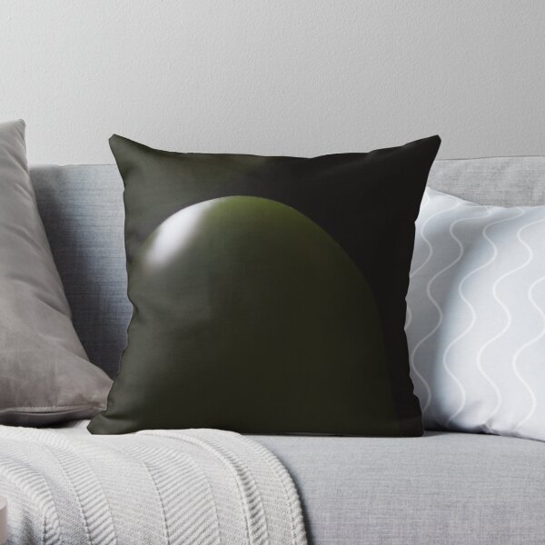 dark green light Throw Pillow