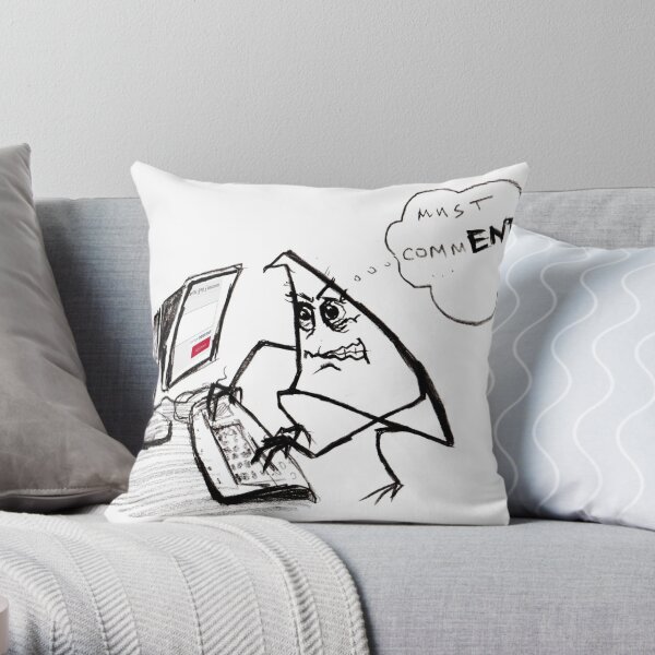 comm-ENT Throw Pillow