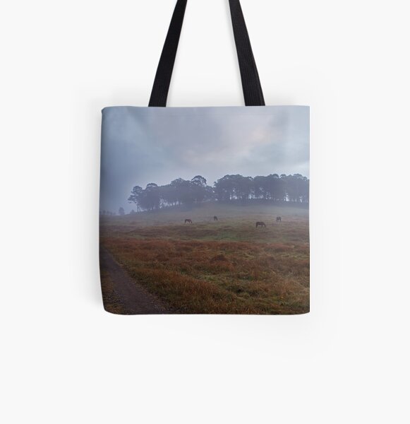 misty valley All Over Print Tote Bag