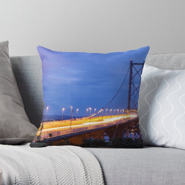 Forth Road Bridge Throw Pillow