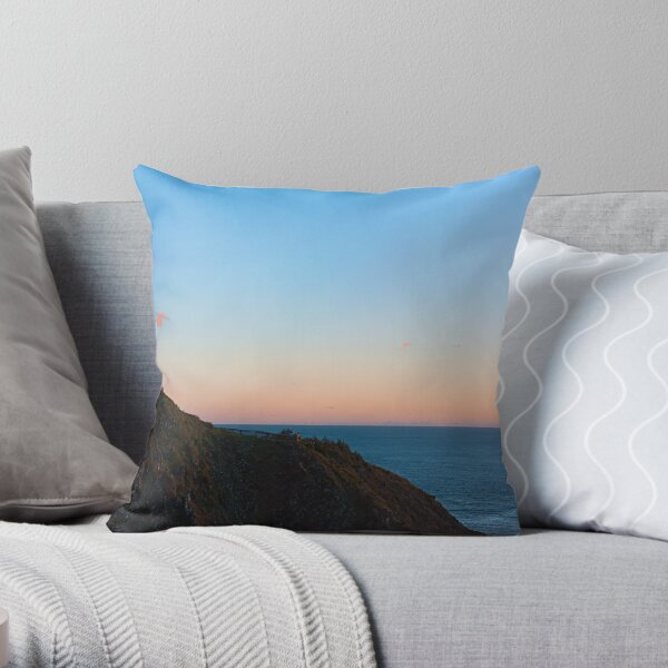 Cape Byron lighthouse at sunrise Throw Pillow