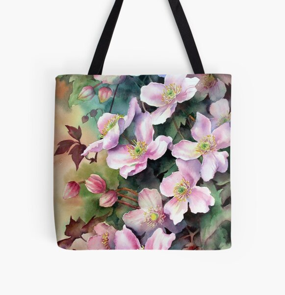 Clematis Montana All Over Print Tote Bag