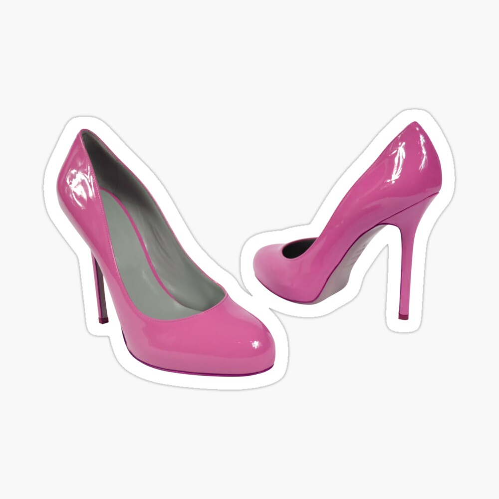 pink high heel pumps