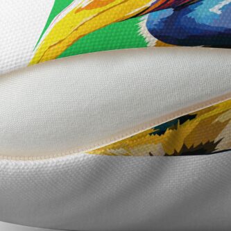 Alternate view of Tropical bird Floor Pillow