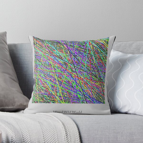 Wired Wild World Throw Pillow