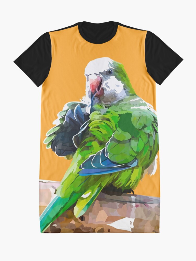 Alternate view of Green little parrot Graphic T-Shirt Dress