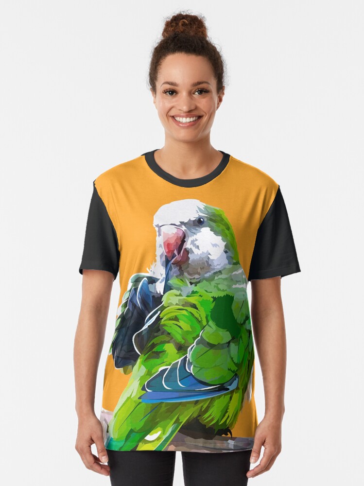 Alternate view of Green little parrot Graphic T-Shirt