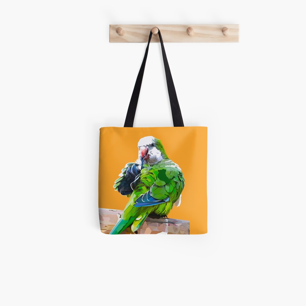Green little parrot Tote Bag
