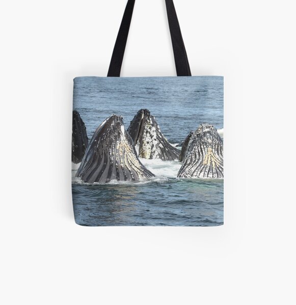 Satisfied Humpback Whales #3 All Over Print Tote Bag