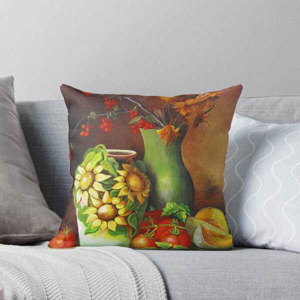Artikelvorschau, Tomatos and a Sunflowered Vase entworfen und verkauft von Dominica Alcantara.
