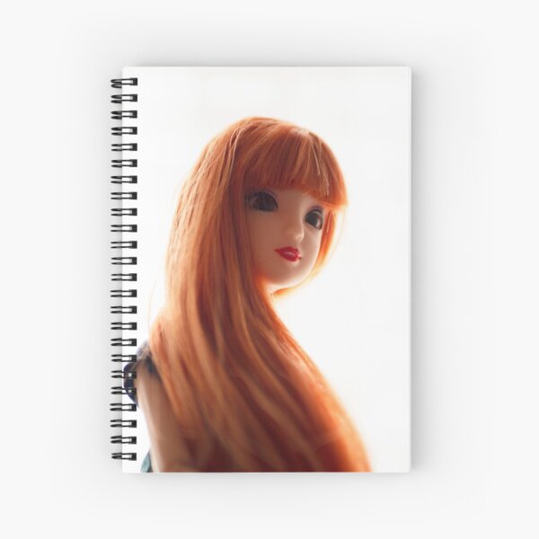 Red haired girl doll Spiral Notebook