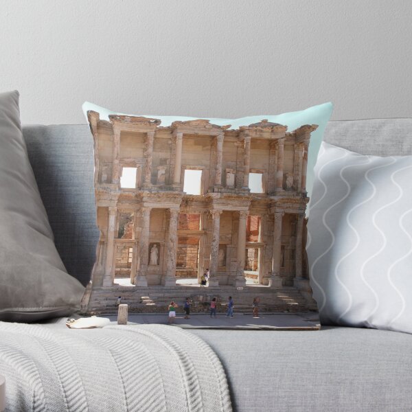 Library of Celsus Throw Pillow