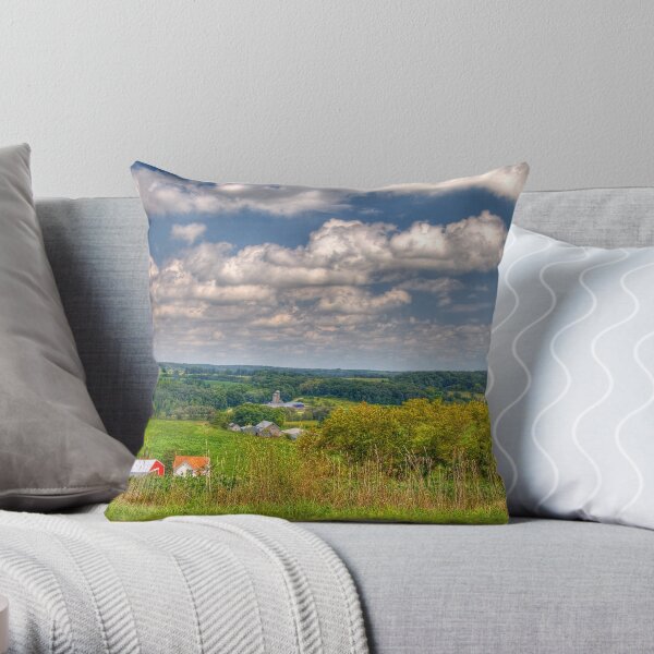 Wisconsin Landscape Throw Pillow