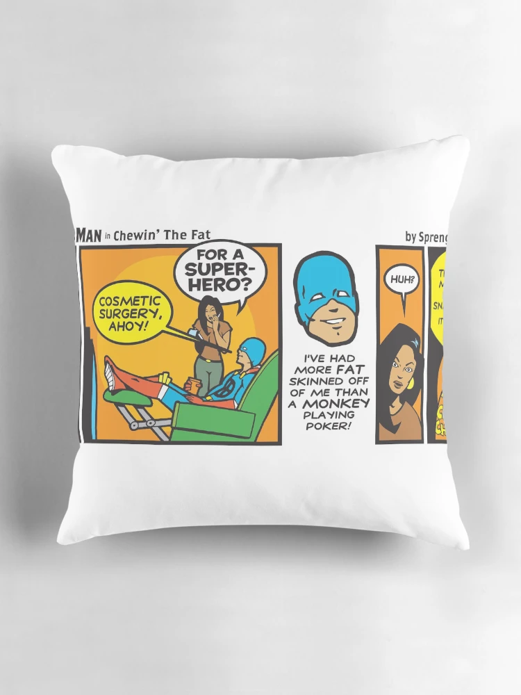Thumbnail 3 of 4, Pillow, Chewin' The Fat - Captain RibMan designed and sold by Captain RibMan.