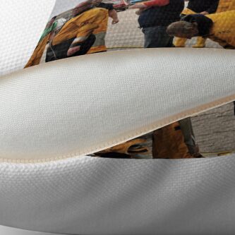 Alternate view of Lifeboat Crew Throw Pillow