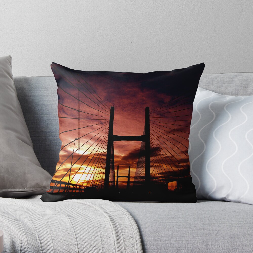 The Road To Swansea Throw Pillow