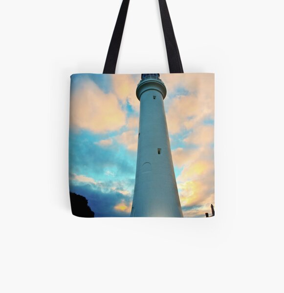 Lighthouse in the Sky All Over Print Tote Bag