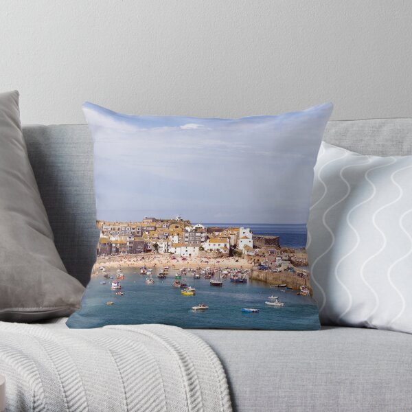 St Ives Harbour 1 Throw Pillow