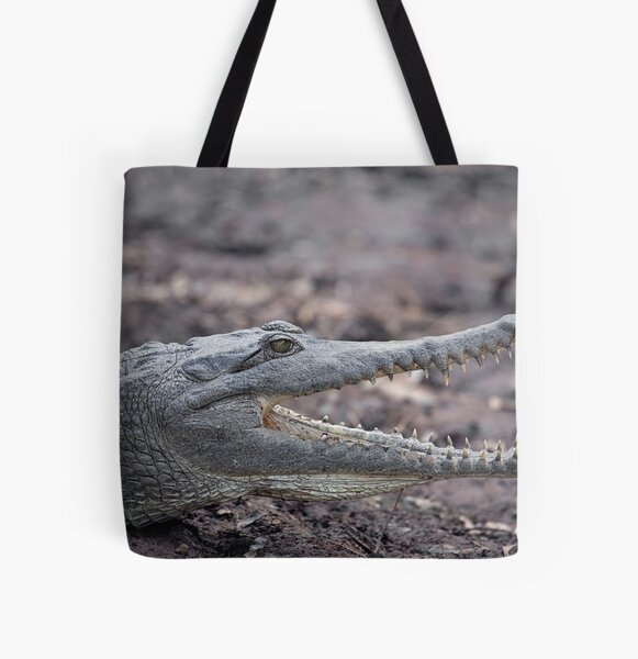 Johnstone River Crocodile All Over Print Tote Bag