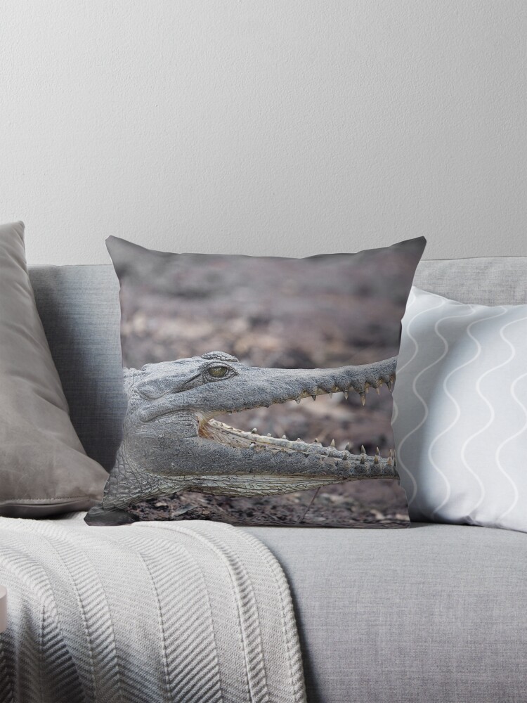 Thumbnail 1 of 4, Pillow, Johnstone River Crocodile designed and sold by RICHARDW.