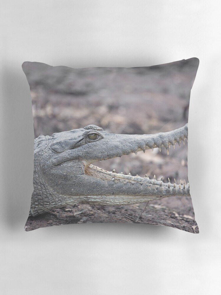 Thumbnail 3 of 4, Pillow, Johnstone River Crocodile designed and sold by RICHARDW.