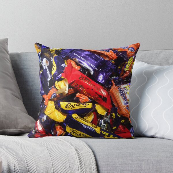 Chocolates (cadburys) .... yummy Throw Pillow