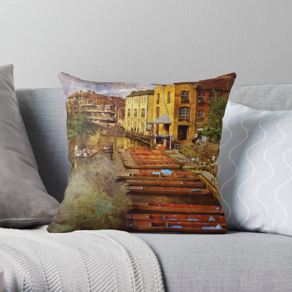 Punting on the Cam Throw Pillow
