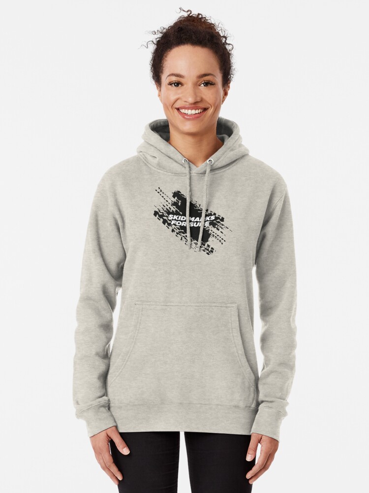 Alternate view of SKID MARKS For Sure Motorsport T-Shirt Pullover Hoodie