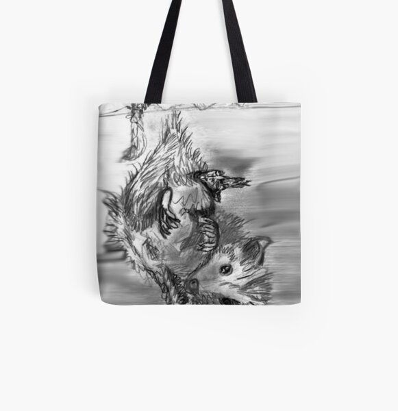 Sketchbook Opossum All Over Print Tote Bag