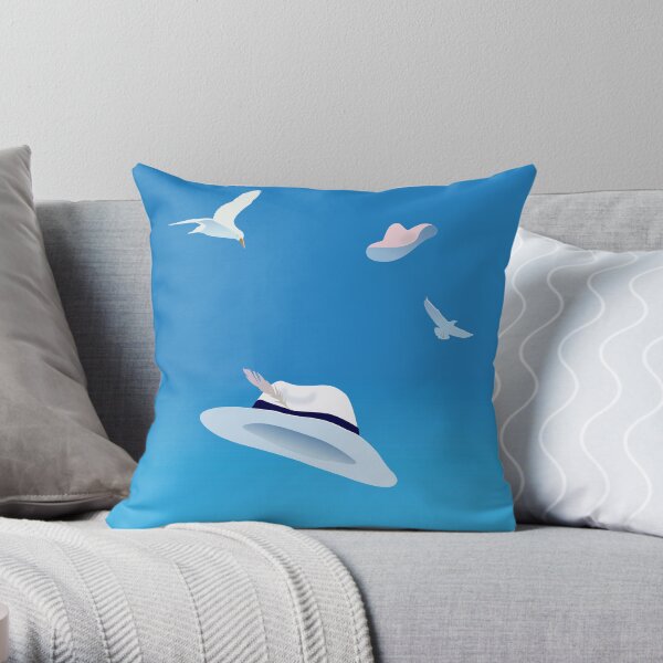 summer hats Throw Pillow