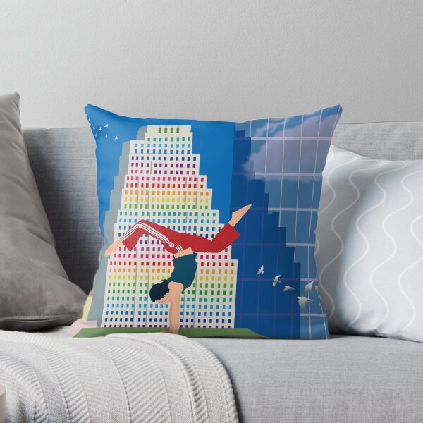 fitness-handstanding Throw Pillow